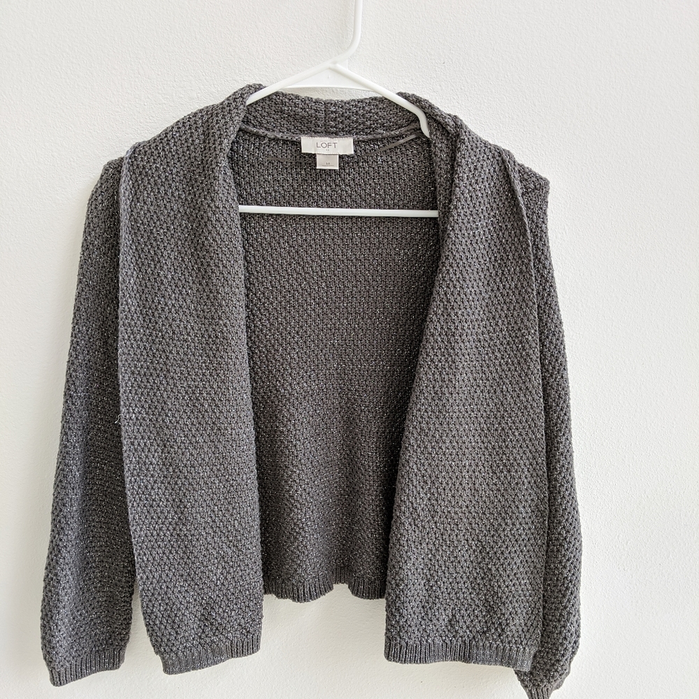 Loft Sparkle Knit Half Sweater